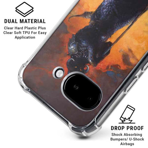 Death Dealer by Frazetta Google Pixel 9a Clear Case